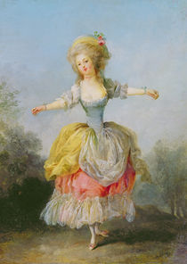 Dancer dressed in Louis XVI costume by Jean-Frederic Schall
