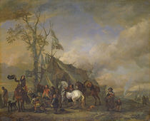Departure of the Cavalrymen by Philips Wouwermans or Wouwerman
