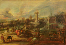 Tournament by the Moat of Steen Castle von Peter Paul Rubens