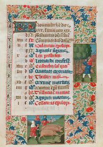 Calendar depitcing November by Flemish School