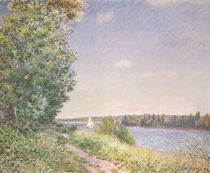 Normandy, the water path in the evening by Alfred Sisley