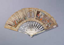 Fan with illustrations from 'The Countess of Cagliostro' by French School