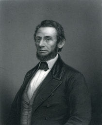 Abraham Lincoln, engraved by H. C. Balding von English School