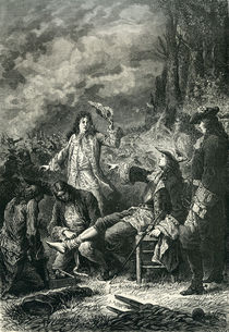 Edward Villiers wounded at the battle of Newbury by English School