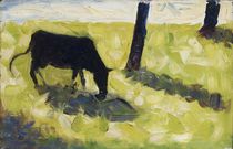 Black Cow in a Meadow, 1881 von Georges Pierre Seurat