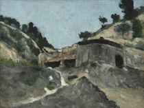 Landscape with Water Mill, c.1871 by Paul Cezanne