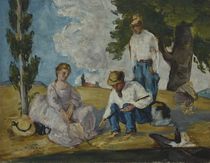 Picnic on a Riverbank, 1873-74 von Paul Cezanne