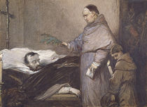 Martin Rithone blessing the body of the Count of Egmont by Louis Gallait