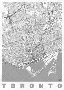 Toronto Map Line by Hubert Roguski