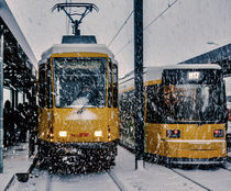 Tram im Schnee von Karsten Houben