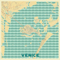 Venice Map Retro von Hubert Roguski