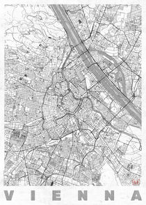 Vienna Map Line by Hubert Roguski