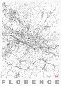 Florence Map Line von Hubert Roguski