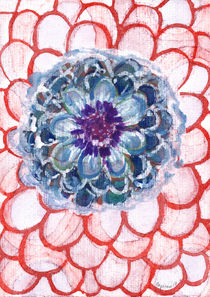 Centered Blue Blossom   by Heidi  Capitaine