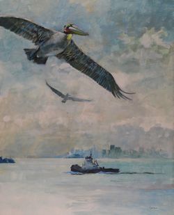 Pelicans-at-san-francisco-ac-on-board-24x30in-x