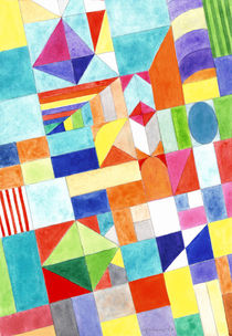 Playful Colorful Architectural Pattern  by Heidi  Capitaine