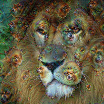 DeepDream – Löwe mit Traumgeschöpfen von schroeer-design