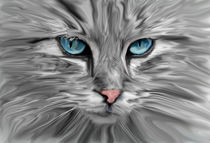 Cat Eyes Watercolor art von Sapan Patel
