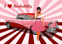 I love Rockabilly in Pink von Monika Juengling