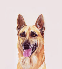 German Shepherd Dog Painting Art von Sapan Patel