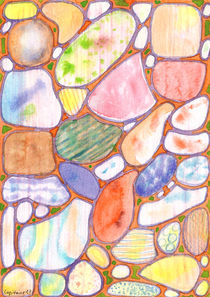 Friendly Colorful Pebbles Pattern by Heidi  Capitaine