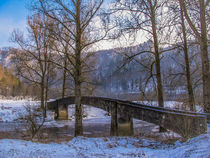 Alte Brücke im Winter von Christine Horn