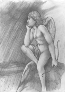 Cupid and rain by Roman Grinko