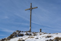 Benediktenwand Gipfelkreuz Südseite von Rolf Meier