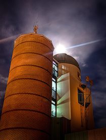 Swansea observatory at night by Leighton Collins