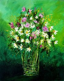pink wild flowers by pol ledent