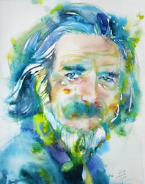 ALAN WATTS - watercolor portrait by lautir