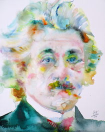 ALBERT EINSTEIN - watercolor portrait by lautir