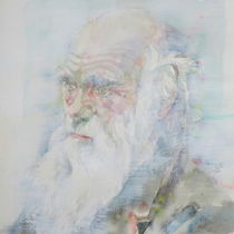 CHARLES DARWIN - acrylic portrait by lautir