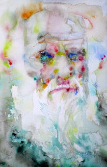 CHARLES DARWIN - watercolor portrait von lautir
