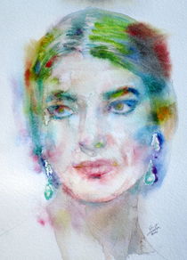 MARIA CALLAS - watercolor portrait by lautir