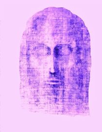 Maroon image of Face of Christ by jonathan-byrne