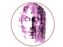 Image of the Face of Christ, Design Variation in Purple von jonathan-byrne
