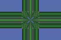 grünes Kreuz auf lila untergrund von alana