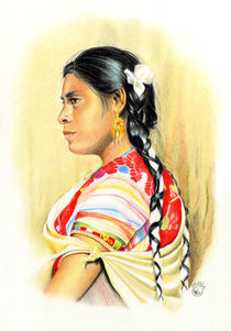 Maya woman from Chiapas, Mexico von Colette van der Wal