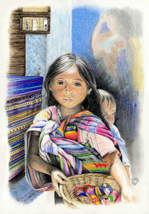 Child on a market in Chiapas, Mexico von Colette van der Wal