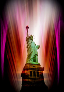 Statue of Liberty - Freiheitsstatue New York abstract 8 by Walter Zettl