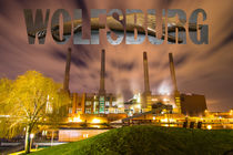 Wolfsburg-Collage "Kraftwerk mit Wolf" von Jens L. Heinrich