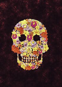 flower skull by vagelis ikonomoy