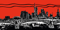 Frankfurt night red by Fabio Marchese