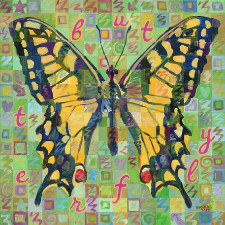 Butterfly-swallowtail-on-green-afl