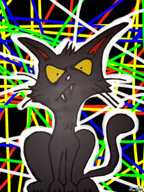 Laser Gitter Art Katze von Stefan Gilles