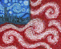 American Flag No. 2 (Starry American Night) by Randal Huiskens