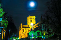 Full Moon Above Cathedral of St John The Baptist, Norwich, U.K by Vincent J. Newman
