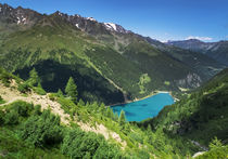 Mountain lake Lago Pian Palu in the Alps, Italy von Bastian Linder