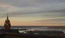Abendlicher Blick vom Holmenkollen über den Oslofjord by Petra Arians